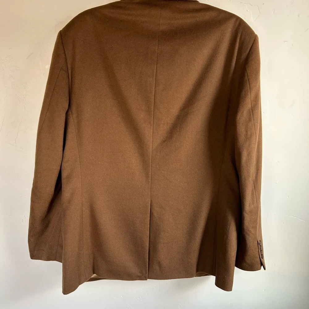 HASPEL 100% Cashmere Blazer Sport Coat Jacket Men’s Brown Two Button Lined 42L